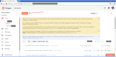 Cara Mudah Posting Artikel Blog di Blogspot Terbaru 2016