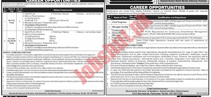 Directorate General Of Aviation Administration Department Jobs In Peshawar 2021