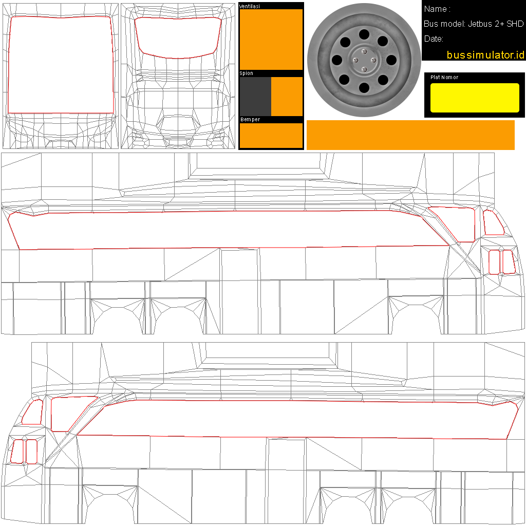 Kumpulan Mentahan dan Stiker  Livery Bus  Simulator Indonesia 