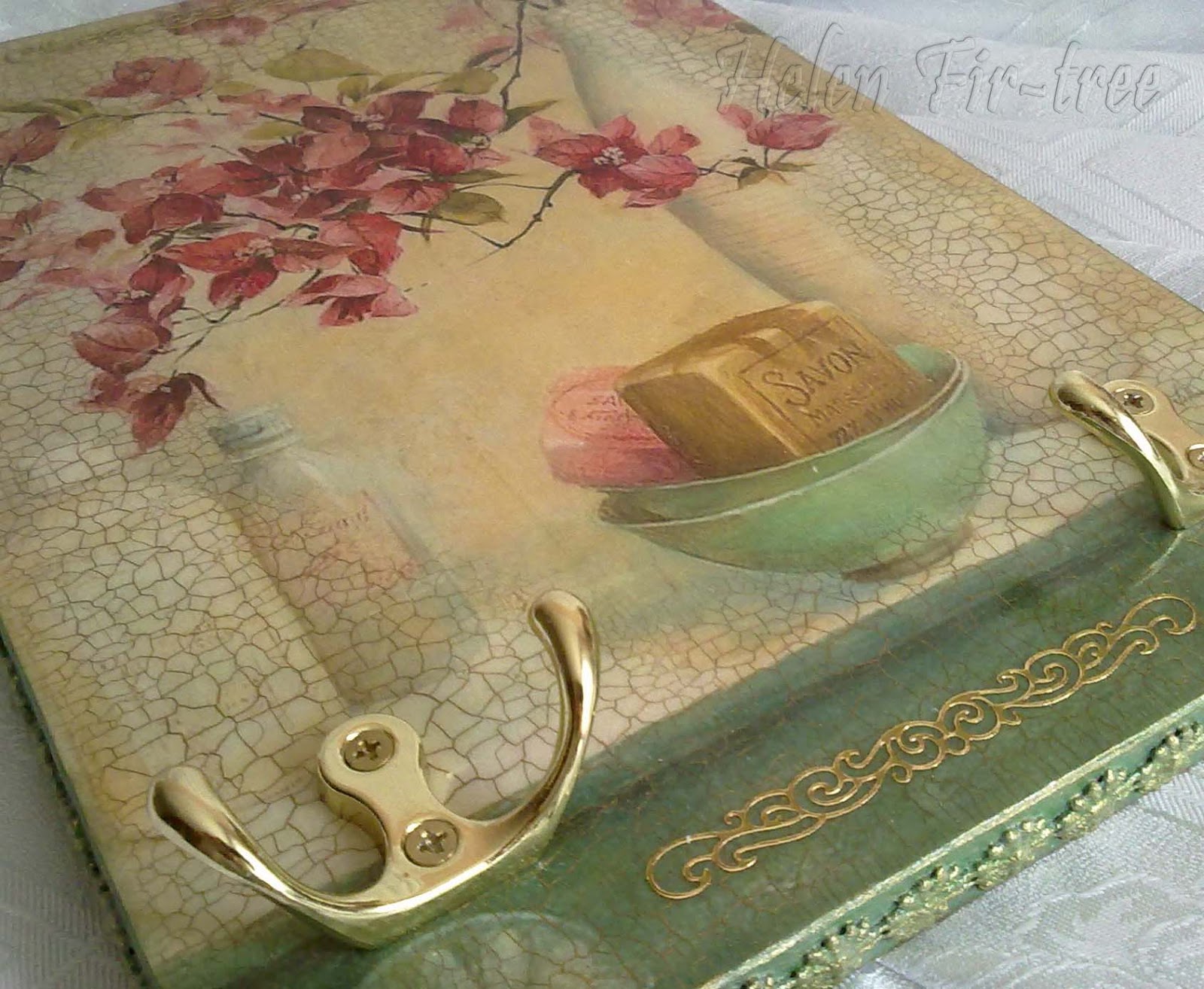 Helen Fir-tree декупаж вешалка decoupage hanger