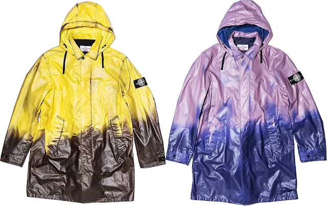 Stone Island x Supreme mit neuem Stuff aus thermochromatischem Gewebe. Parka mit Farbwechsel