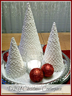 Vintage, Paint and more... little Christmas trees made with button holing and poster board