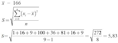 menghitung simpangan baku