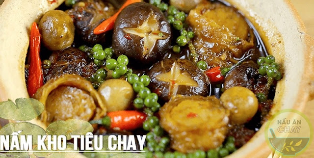 Nấm kho tiêu chay