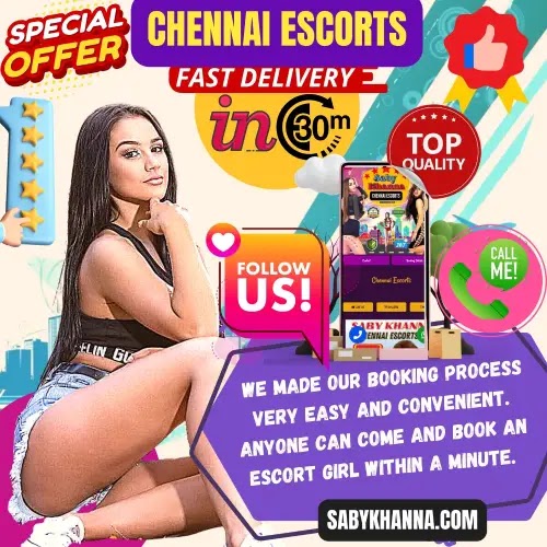 Chennai Escorts Delivery Now in 30 minutes - Fast Delivery  We Made Our Booking Process Very Easy And Convenient. Anyone Can Come And Book An Escort Girl Within A Minute. 