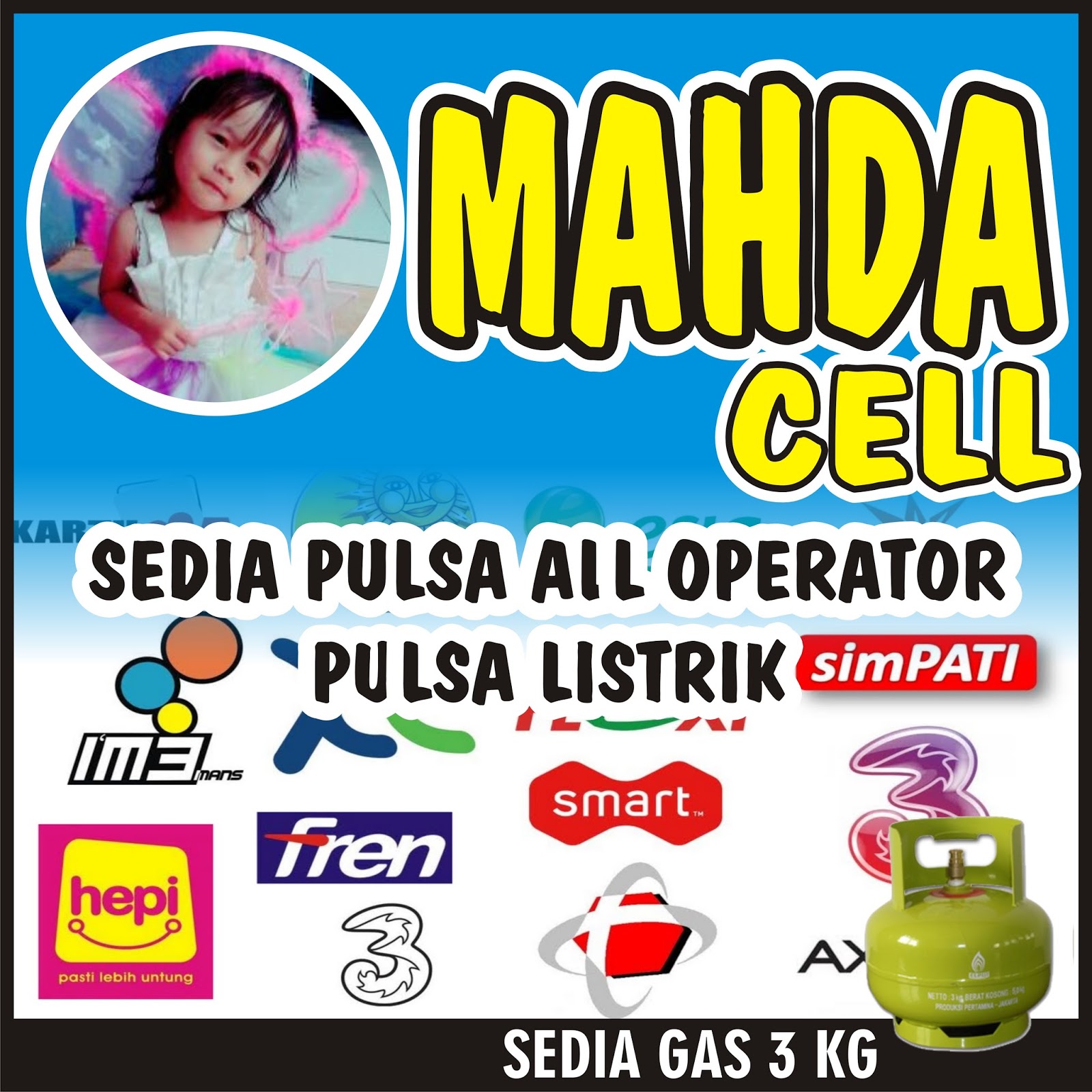 Download Contoh  Spanduk  Konter  Pulsa cdr KARYAKU