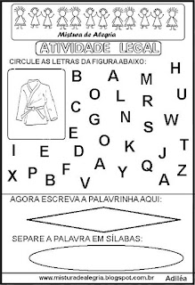 Atividades de alfabetização,formação de palavras