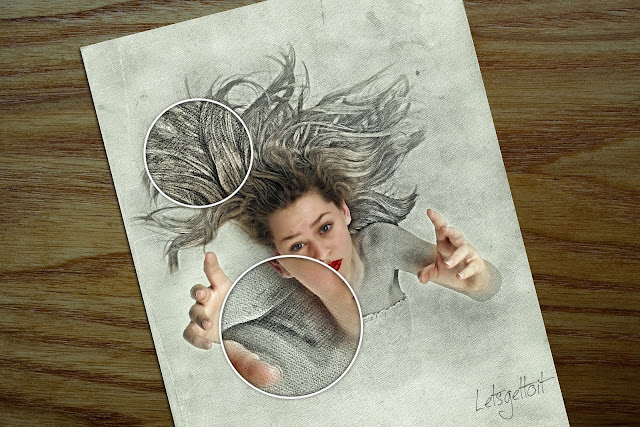 3D Sketch Drawing Effect — Photoshop Tutorial