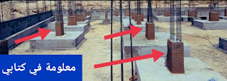 حساب كميات الخرسانة لرقاب الأعمدة