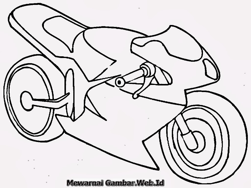 Mewarnai Gambar Sepeda Motor Mewarnai Gambar