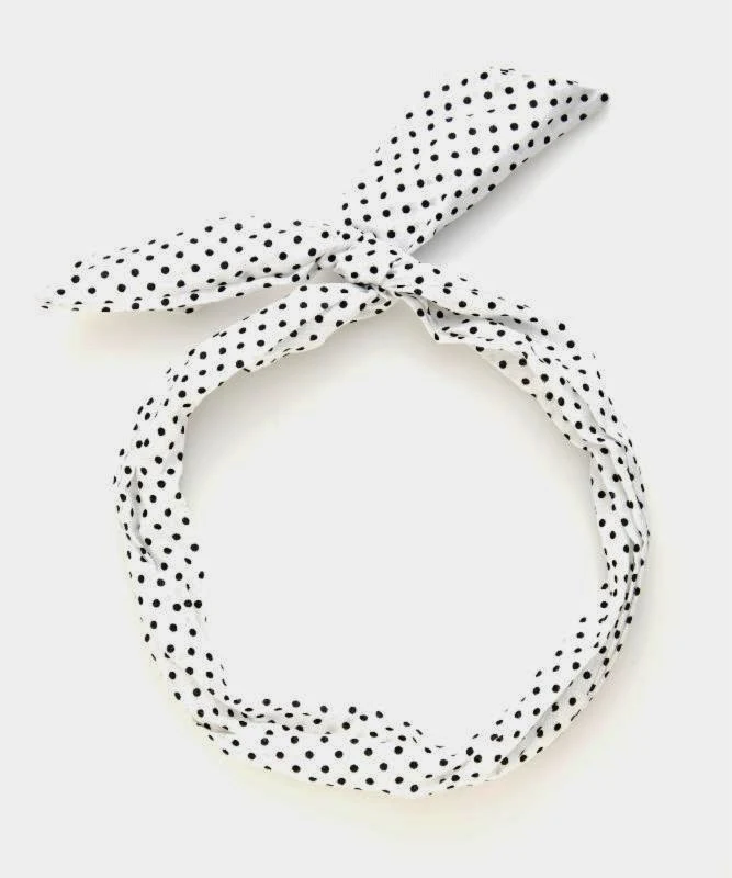 ban.do Twist Scarf in Black and White Polka Dots