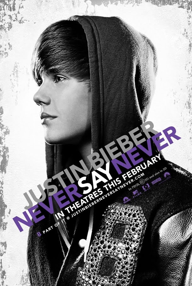 justin bieber never say never 3d poster. justin bieber never say never