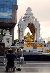 Man praying to the Ganesh God