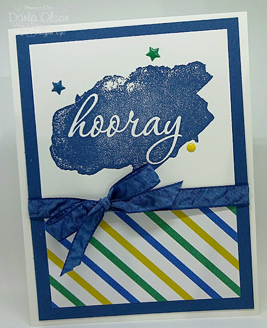 Stampin' Up! Reverse Words looks fabulous in Dapper Denim ink shared by Darla Olson at inkheaven