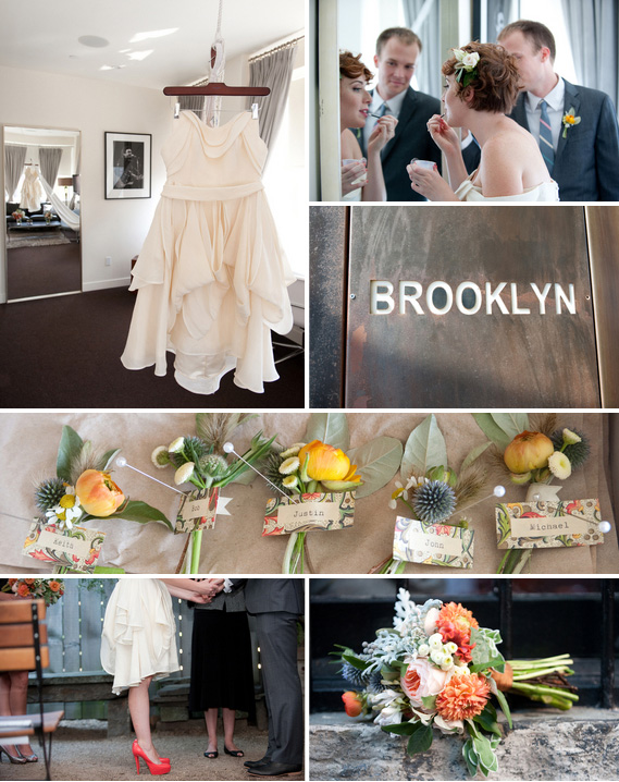 Rustic Brooklyn Real Wedding Ivory Yellow Coral Inspiration