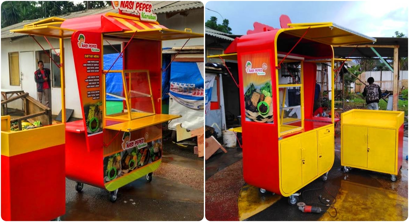 Gerobak Ayam  Geprek  unik Gerobak Fried chicken unik Jasa 