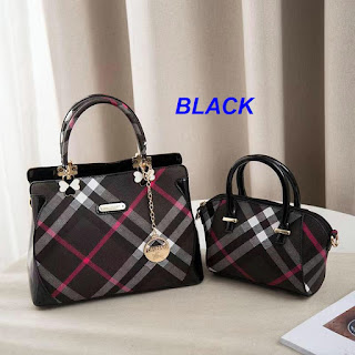 TAS WANITA TERBARU 2019 KULIT HAND BAG CEWEK IMPORT MURAH VP4015BBR# SET 2 IN 1 SEMI PREMIUM