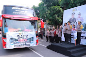 Polres Kediri Lepas 4 Bus Fasilitasi Balik Mudik Gratis ke Jakarta
