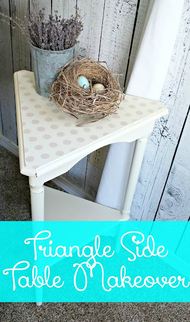 Triangle Side Table Makeover