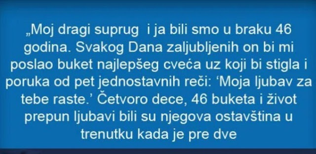 Rezultat slika za „MOJ DRAGI SUPRUG I JA BILI SMO U BRAKU 46 GODINA.