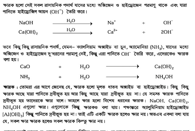 সকল ক্ষারই ক্ষারক কিন্তু সকল ক্ষারক ক্ষার নয় ব্যাখ্যা কর