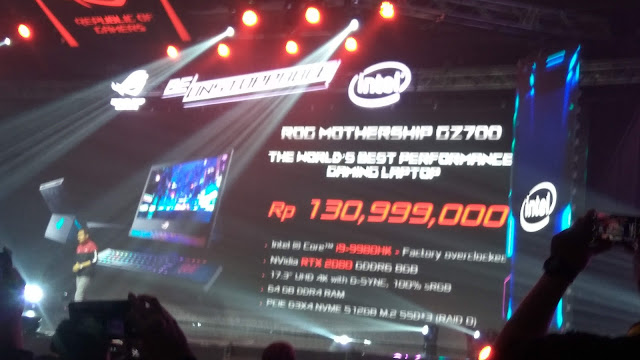 Jimmy Lin, ASUS Regional Director Southeast Asia saat memperkenalkan ROG Mothership seharga Rp.130..999.000 untuk diual di Indonesia (dok.windhu)