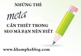 những meta cần thiết để seo một website blogspot