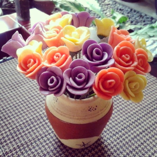 Handmade Bunga dari Clay Sabun