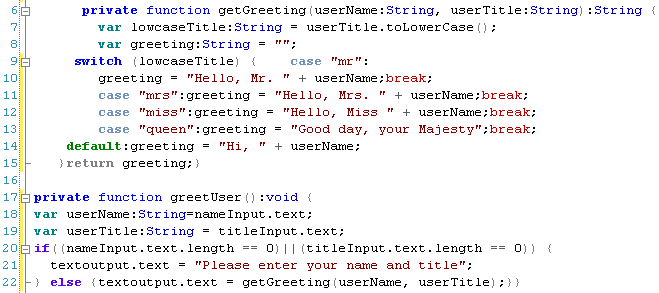 Example of Coding