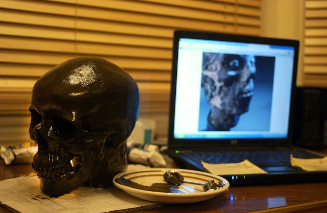 skull, mummy's head, How to, Theatre, prop, propping