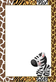 Jungle Babies: Free Printable Frames, Invitations, Cards or Labels. 