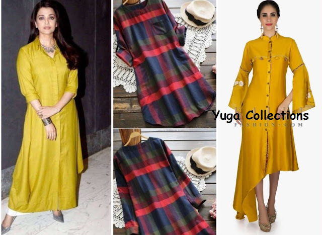 Shirt type latest kurti styles