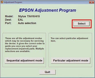 click to select adjusntment program