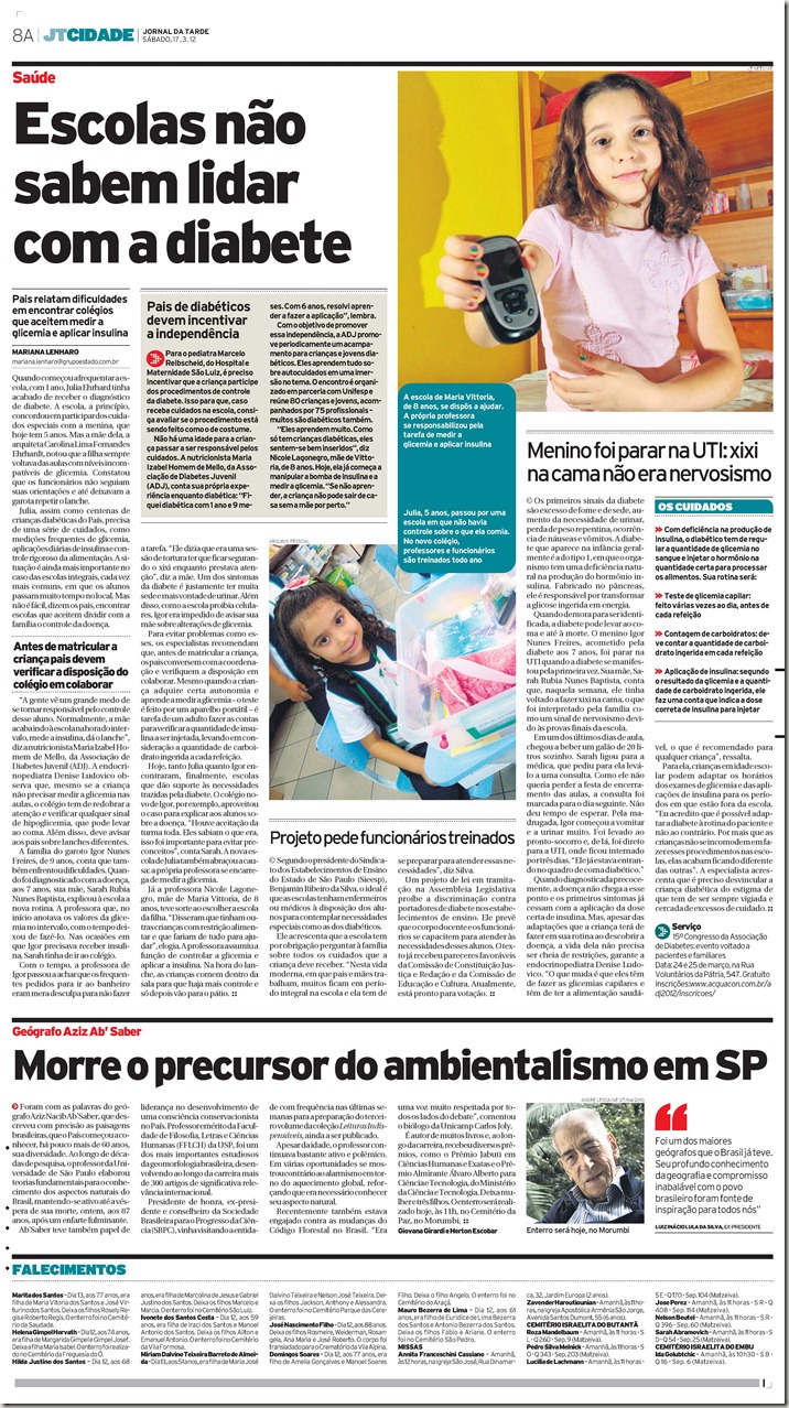 Diabete na escola 17-3-2012