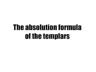 The absolution formula of the templars