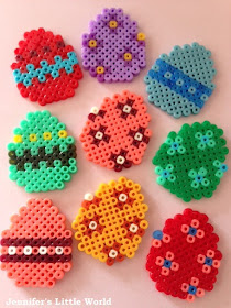 Mini Hama bead Easter Egg cake toppers