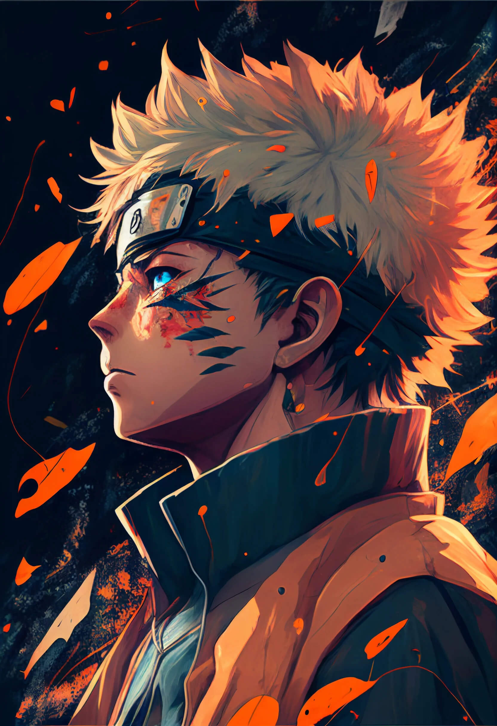 Naruto with Multicolored Eyes Pixel Wallpapers - Anime Wallpapers