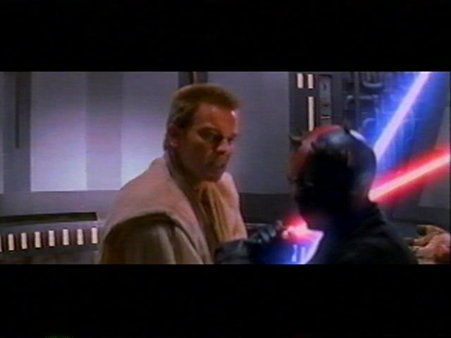 Star Wars: Episode I - The Phantom Menace Widescreen Video Collector's Edition VHS on a CRT