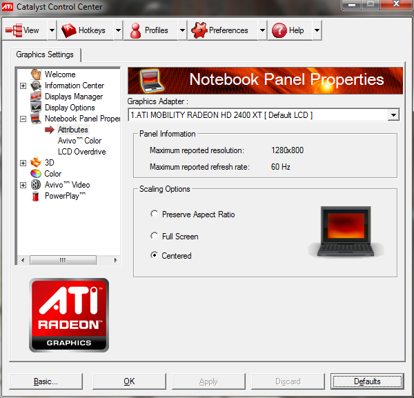 ตั้งค่าการ์ดจอ ATI ให้เล่นเกมส์เต็มจอ Full Screen