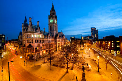 Centro de la ciudad de Manchester con alojamiento para estudiantes del extranjero.