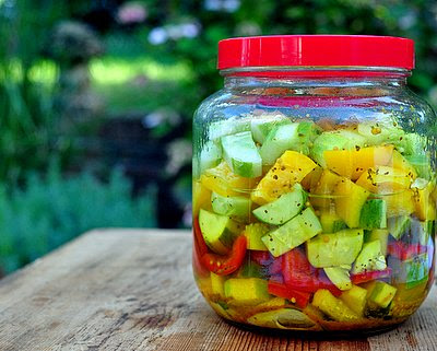 Cucumber & Pepper Refrigerator Pickles