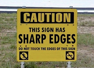 Yellow sign board