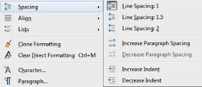 line spacing