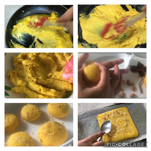 steps of making mango sandesh