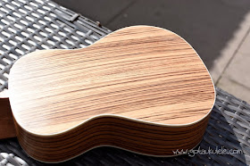 Caramel CC101A Zebrawood Ukulele back