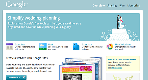Let your guests know about your upcoming wedding with Google Sites