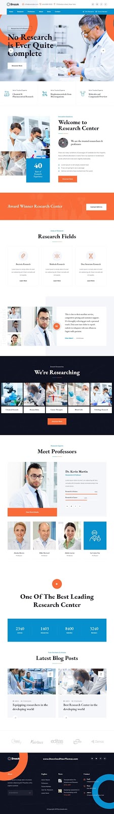 Researcher & Professors HTML Template 