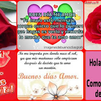 BUEN DIA MI VIDA es muy hermoso despertar y saber que un bello ángel, llena de alegría mi vida por que te amo  