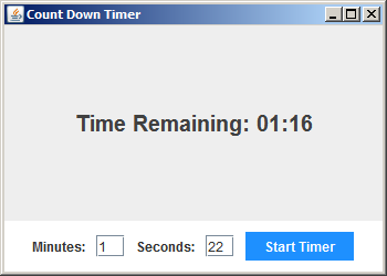 Java CountDown Timer In Netbeans