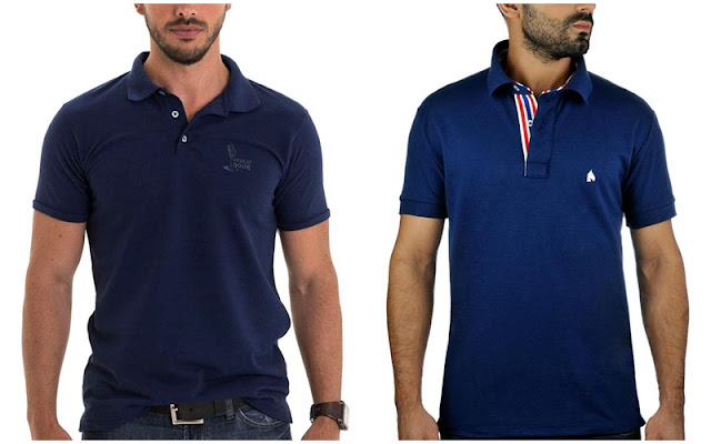 Look masculino para a copa, Camisa polo azul